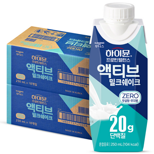 일동 하이뮨 프로틴밸런스 액티브 밀크쉐이크 제로 250ml, 36개 솔직 후기 | 실사용자 리뷰 분석 - 상품 이미지 1