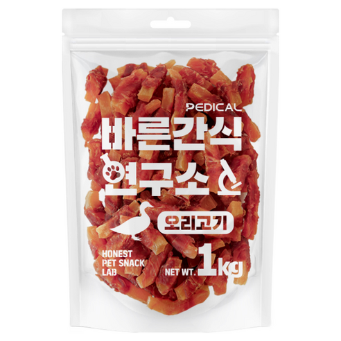바른간식연구소 오리가슴살과고구마 1kg 강아지 육포 대용량간식, 1개