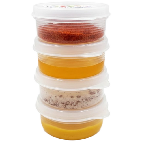 완벽한 밀폐 일본 직수입 도시락 전용 소스 양념 드레싱 원형 용기 70ml, 초소형, 4개