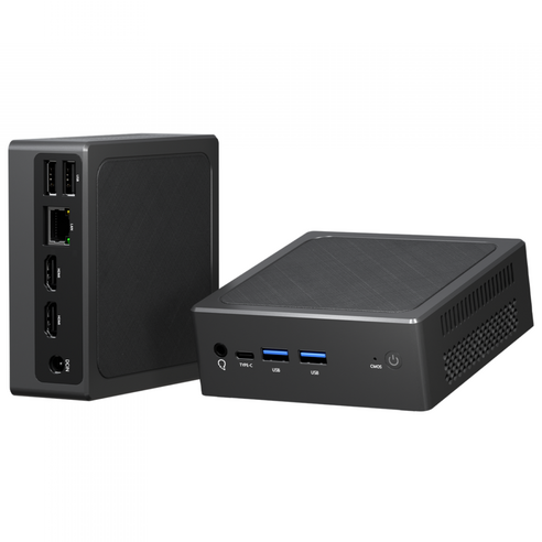 QN 미니pc 인텔 12세대 N150 홈 오피스 게임 데스크탑 컴퓨터 WIN11Pro WiFi5 BT4.0 RJ45 LAN 듀얼 스크린 4K, WIN11 Pro, 512GB, 16GB, 회색