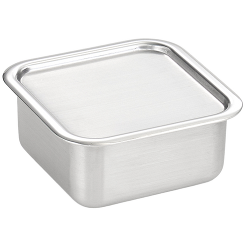에버스텐 사각 스텐 반찬통 김치통 냉동밥 보관 큐브, 1개, 큐브 400ml