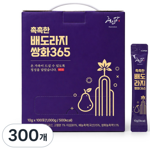 혜인담 촉촉한 배도라지 쌍화365, 300개, 10g
