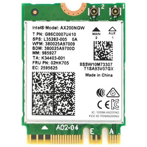 AX200NGW 노트북 무선 랜카드 WiFi 6E 블루투스 5.1지원 - 랜카드 | 쿠팡