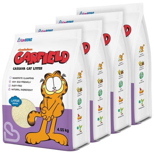 [4개세트] 가필드 고양이모래 보라(굵은입자) 4.55kg 솔직 후기 | 실사용자 리뷰 분석 썸네일