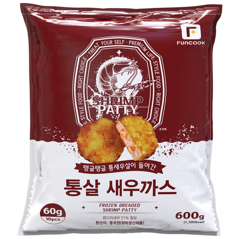펀쿡 통살 새우까스 (60g X 10미), 600g, 1개