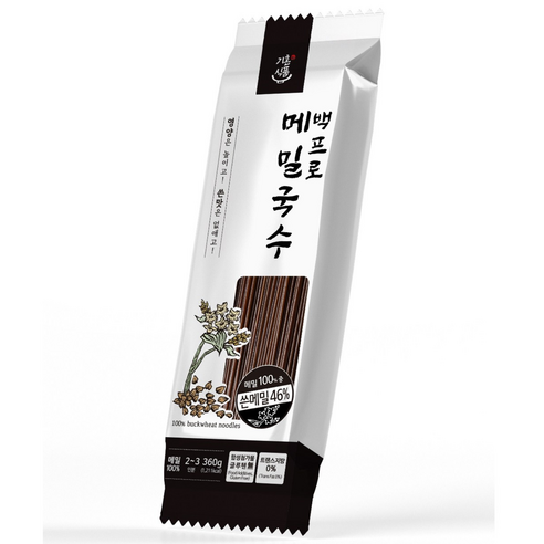 기혼식품 100%메밀국수360g (쓴메밀46%포함), 메밀국수, 1개