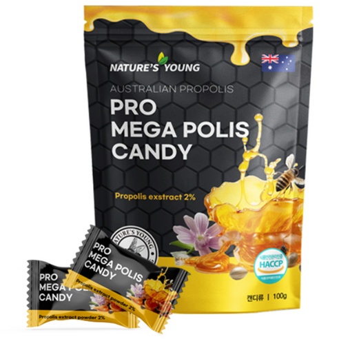 [쿠팡] 네이쳐스영 프로폴리스 캔디 100g (와우 9,350원/무료)