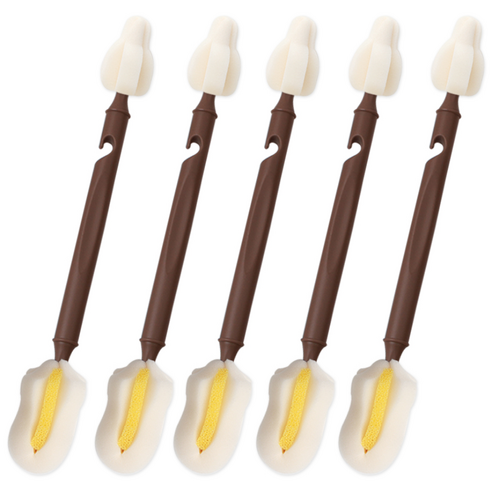 하이비 몽글이 젖병 젖꼭지 텀블러 세척솔, 듀얼버블프로솔5P ..., 1세트