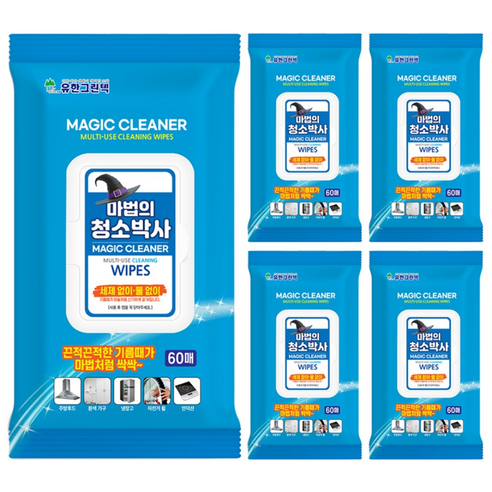 마법의청소박사 다용도 청소포 60p, 5개