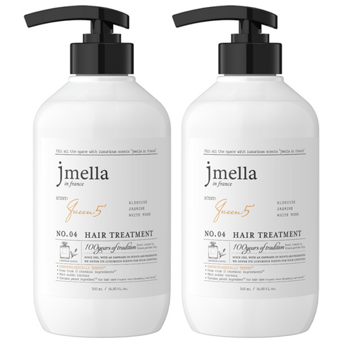 제이멜라 인 프랑스 퀸 5 헤어 트리트먼트 자스민 파우더향, 500ml, 2개