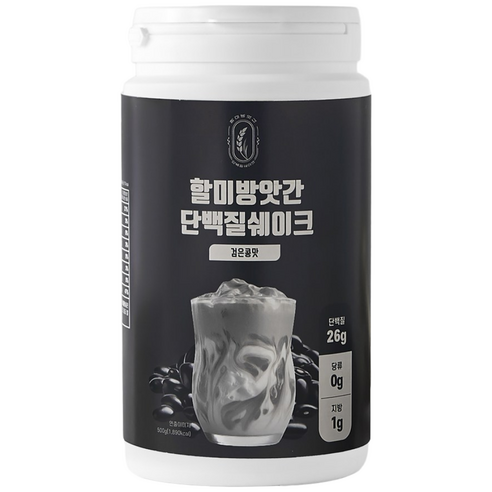 할미방앗간 검은콩 단백질 쉐이크 식물성 곡물 식사대용 단백질 쉐이크, 1개, 500g