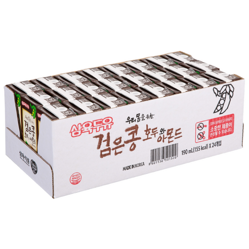 삼육두유 검은콩 호두와 아몬드, 190ml, 48개