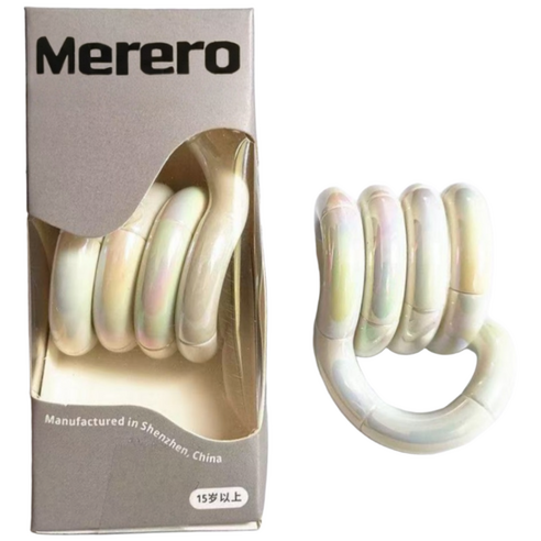 Merero 스트레스해소장난감 피젯토이 탱글 집중력 장난감 랜덤, 1개, 화이트