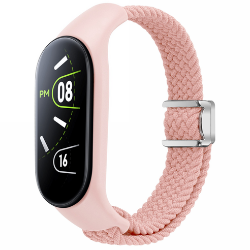 SujuNex 샤오미 미밴드 3/4/5/6/7 전용 우븐 스트랩 - Mi Band 3/4/5/6/7 Compatible Woven Strap, 4# 핑크 샌드, 1개