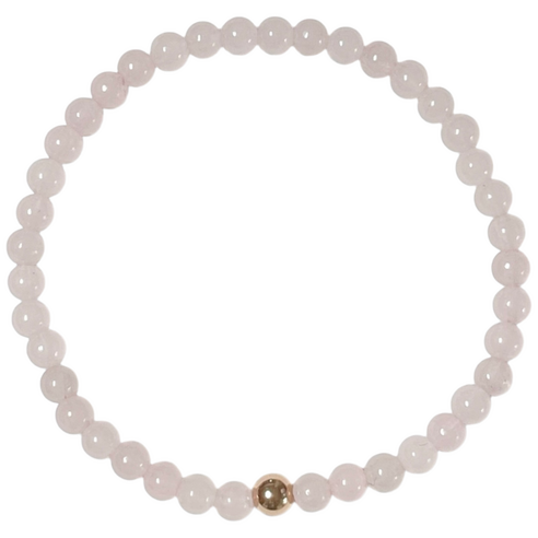 클라(KLAR) 천연 장미석 14k 원석팔찌 (4미리)