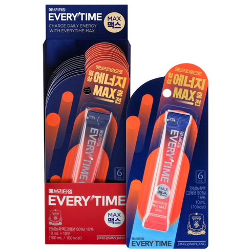 정관장 에브리타임 맥스 쇼핑백 증정 - 인삼농축액 활력 밸런스핏 선물세트, 100ml, 4박스