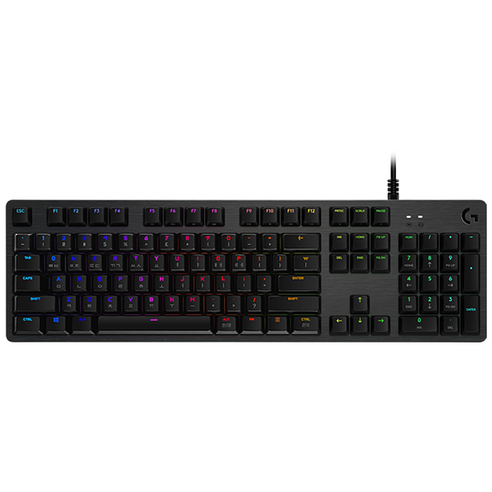 로지텍코리아 G512 CARBON 기계식 게이밍 키보드, 적축, G512 GX, 블랙