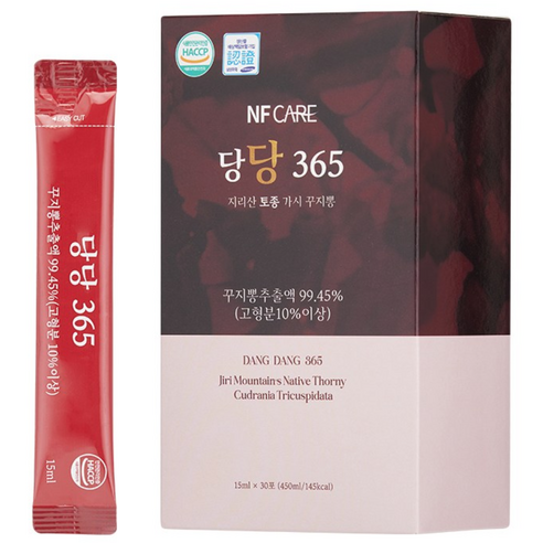 당당365 국산 구찌뽕 바나바잎 혈당관리 꾸지뽕 여주 돼지감자 1일 1포 당케어, 1박스, 450ml
