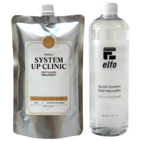 극손상 헤어팩 탄머리 복구 탈색모 관리 상한 머리 신데렐라 클리닉 머릿결좋아지는 트리트먼트1+엘포앰플1 셋트