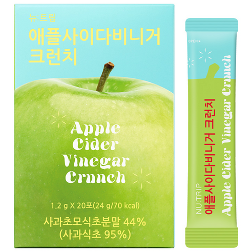 뉴트립 애플사이다비니거 크런치, 24g, 1개