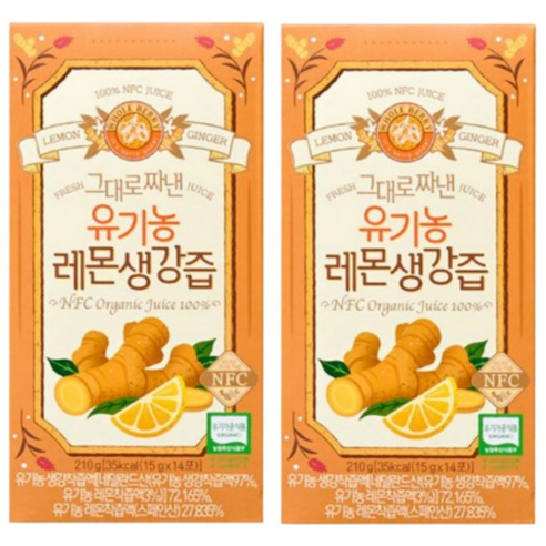홀베리 그대로 짜낸 유기농 레몬 생강즙 14p 210g, 2개 실사용 후기 | 효과 있을까? - 상품 이미지 1
