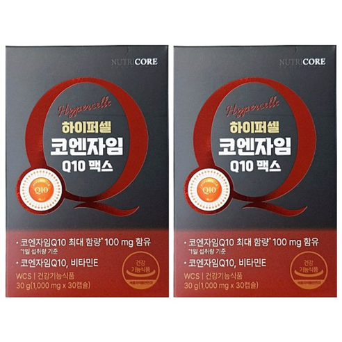뉴트리코어 하이퍼셀 코엔자임Q10 하이퍼코엔자임 코앤자임 2개