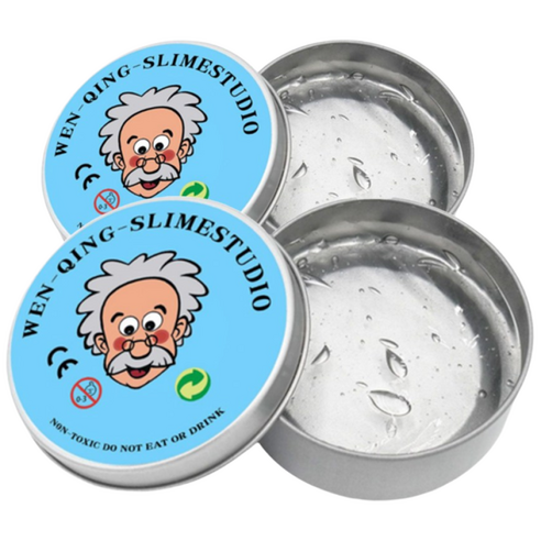 노디샵 박사 퍼티 슬라임 유리 기포 스트레스해소 피젯토이, 2개, 45g, 투명 1+1