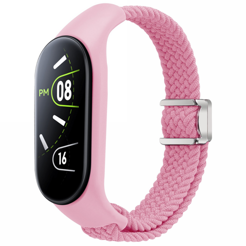 SujuNex 샤오미 미밴드 3/4/5/6/7 전용 우븐 스트랩 - Mi Band 3/4/5/6/7 Compatible Woven Strap, 1# 핑크색, 1개