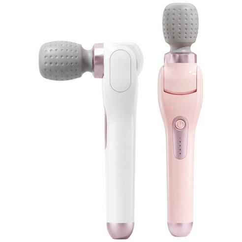 Roybro 로이브로 MKN-02 180도 꺽임 강력 마사지기 핸디형 5단 모드 강력 진동 마사지기, 화이트