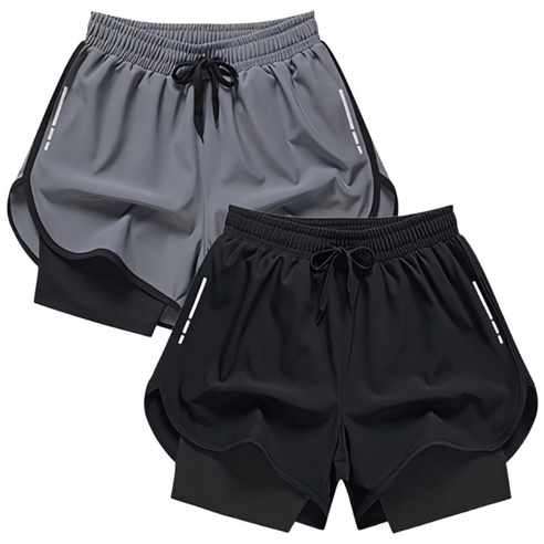 도도미아 투인원 일체형 레깅스 반바지 1+1 착용 후기 | 사이즈/핏 총정리 - 대표 이미지