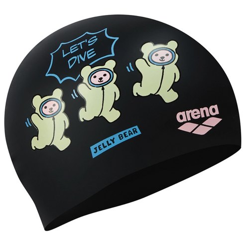 아레나 젤리베어 다이브 실리콘수모 A5AC1AC86, BLACK, 1개