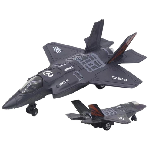 F22 전투기 다이캐스트 비행기 모형 어린이 비행기 장난감, F35 미국식 전투기 블랙, 1개