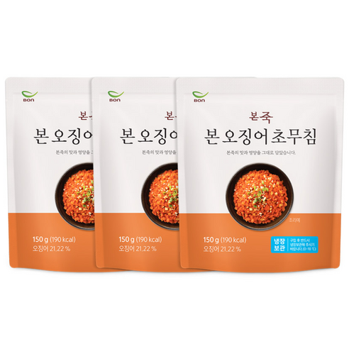 [본죽] 오징어초무침 150g 1팩 외, 150g, 3개