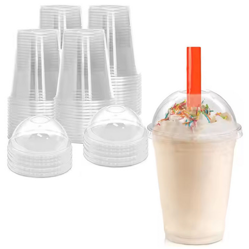 엠엔피 일회용 테이크아웃 아이스컵 16온스 돔타공뚜껑 세트구성, 1세트, 500ml, 200개