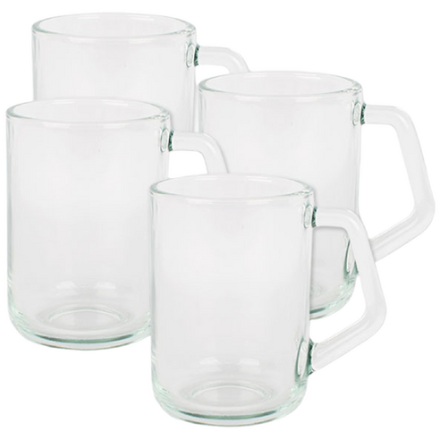 글라스락 내열강화 이지그립 머그컵 350ml, 투명, 4개