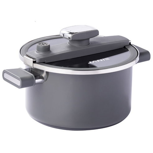 6리터 진공 저압 냄비 코팅 진공 압력 통스팀, 1개, 그레이, 6L