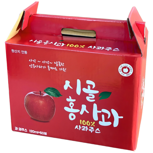 시골홍사과 사과주스, 120ml, 50개