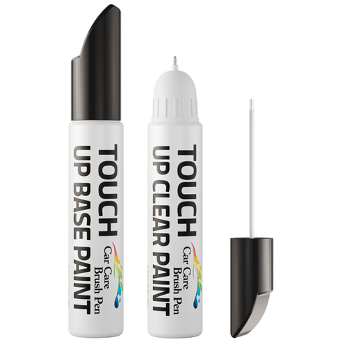 언더쉴드 자동차 붓펜+투명펜 세트 터치업 카페인트, 벤츠 149 폴라화이트, 1세트