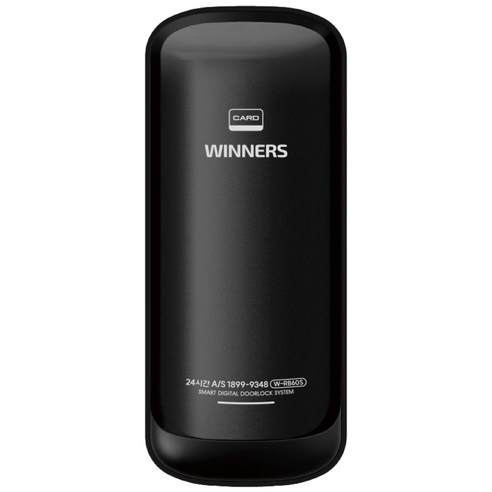 위너스 W-RB60S 손잡이없음 도어락 카드키 4개 비밀번호 보조키 디지털도어락 현관도어락, 고객직접설치
