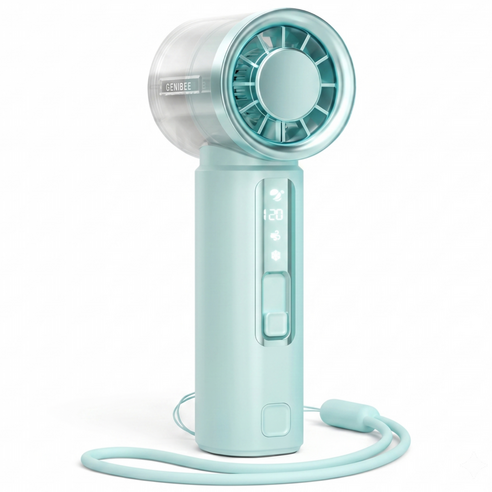포켓비 120단 급속 냉각 휴대용 선풍기 5000mAh 대용량 미니 손풍기, 민트