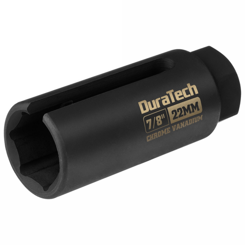 DURATECH 6종 O2 산소 센서 소켓 3/8인치 드라이브 7/8인치 22mm 산소 센서 제거 장착 공구 크롬바나듐 강 측면 와이어 게이트 포함, 1세트 1세트