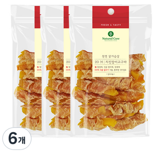 네츄럴코어 치킨말이 고구마, 치킨&고구마, 110g, 6개