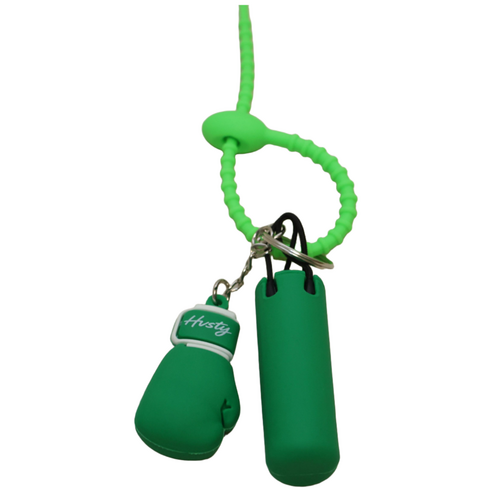 글러브 샌드백 키링 복싱 MMA 백참 차키 고리 가방 걸이, 그린, 1개