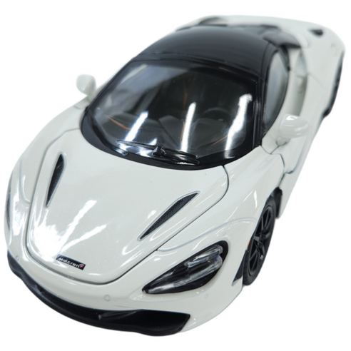 1:24 맥라렌 720S 컨버터블 스포츠카 모형 mcraren 다이캐스트, 화이트, 1개, 화이트