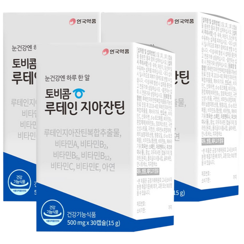 토비콤 루테인 지아잔틴, 30정, 3개