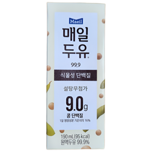 매일두유 99.9 190mlx12팩x4곽, 190ml, 48개 개당 용량 × 총 수량, 190ml × 48개 섬네일