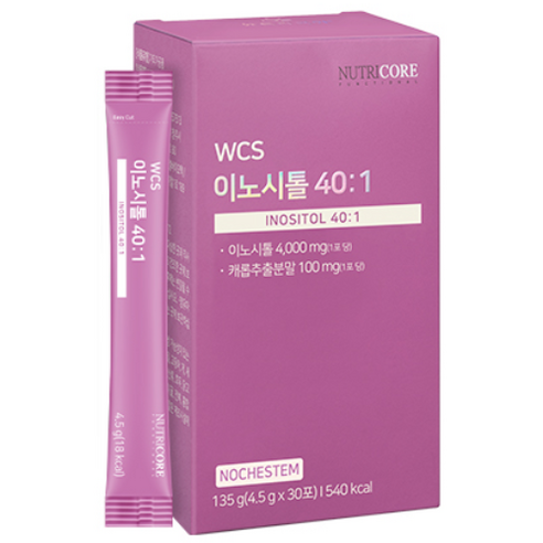 뉴트리코어 WCS 이노시톨 40:1 여성 영양제 제품 패키지