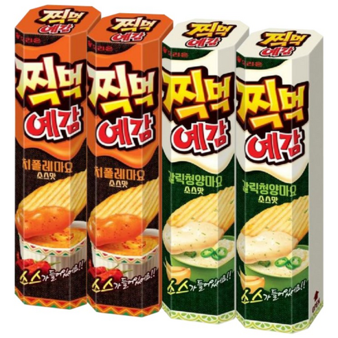 까까마녀 오리온 예감 과자 찍먹예감 갈릭청양마요소스맛 76g 2개+치폴레마요소스맛 76g 2개, 76g, 2개
