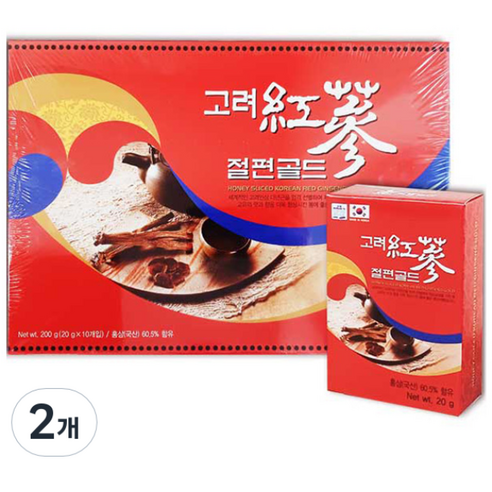 조은약초 고려홍삼절편 골드, 200g, 2개