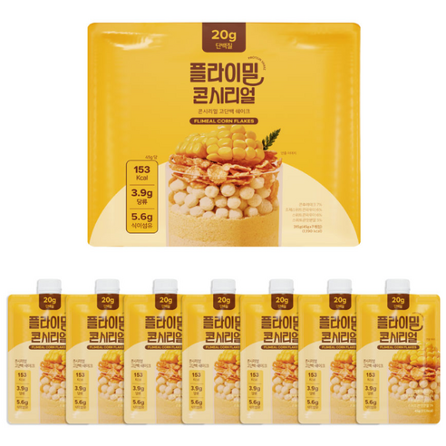 플라이밀 단백질 쉐이크 파우치 콘시리얼 7p, 1개, 315g